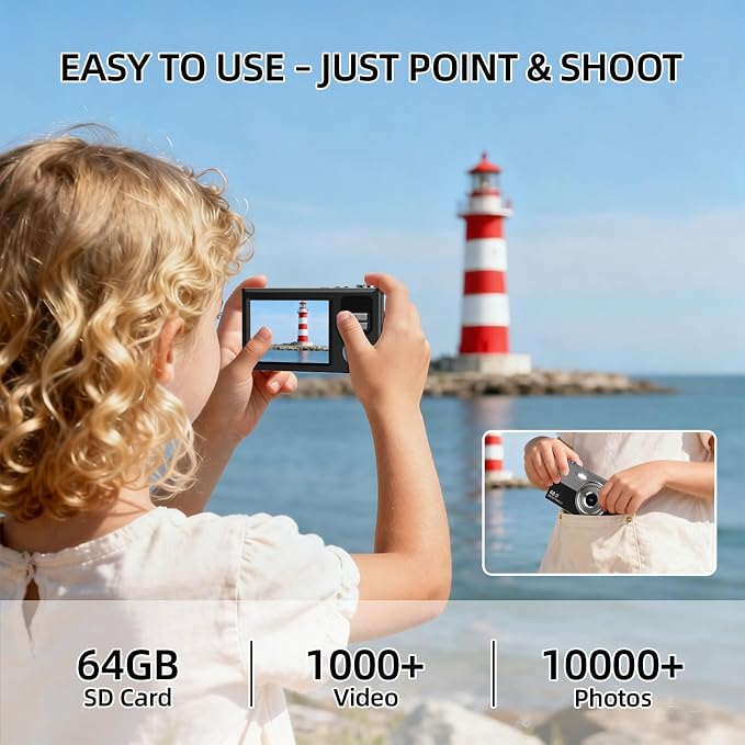 Digital Camera for Kids & Beginners, 4K Digital Camera - Image 3