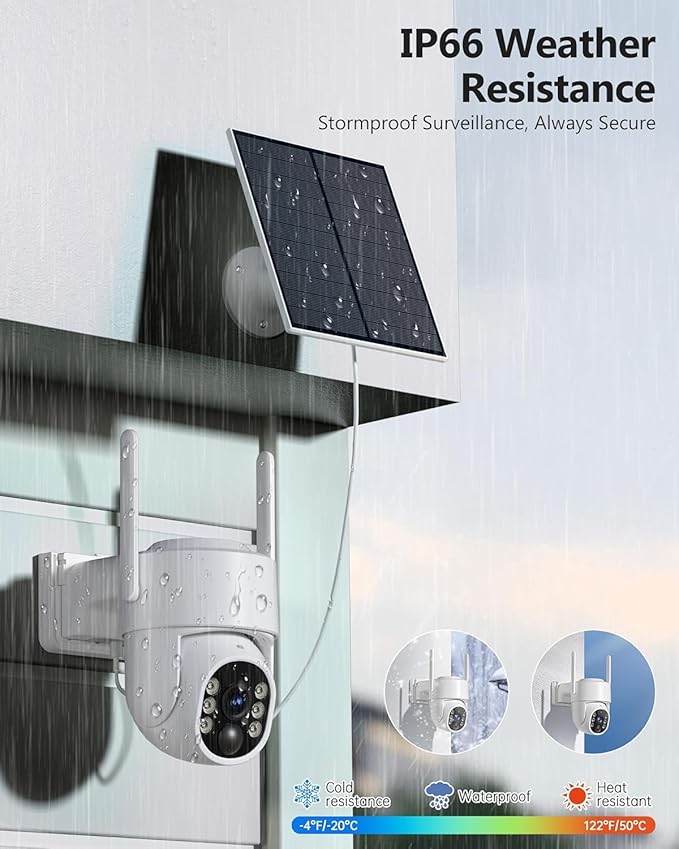2K Security Camera System, 5GHz&2.4GHz WiFi Solar Wireless Cameras - Image 6