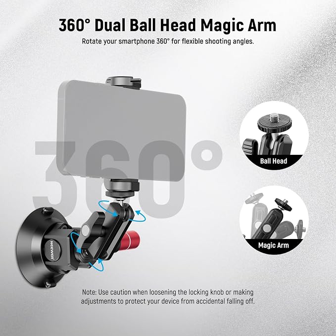 Neewer 3" Suction Cup Camera Mount Bracket - Image 5