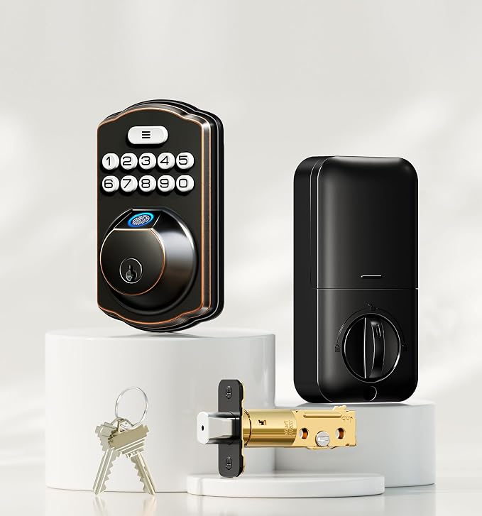 Veise KS02A Fingerprint Keyless Entry Door Lock, Auto Lock, Electronic Keypad - Image 14