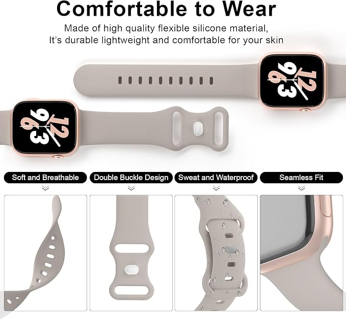 Sport Band Compatible with Apple Watch 38mm 40mm 41mm 42mm 44mm 45mm 46mm 49mm - Image 3