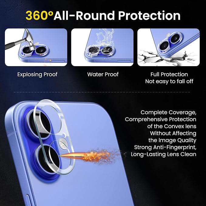 3PCS Rear Back Camera Lens Protector Tempered Glass - Image 4