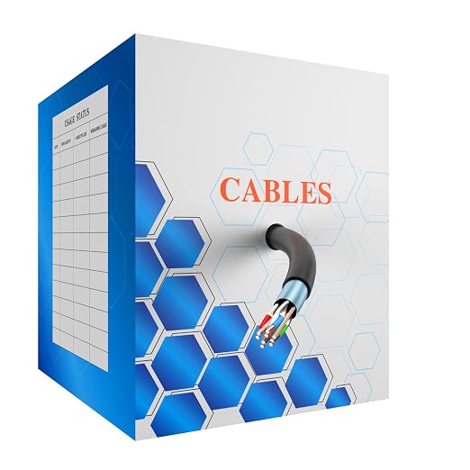 Cat 8 Bulk Ethernet Cable, 1000FT High Speed Heavy Duty 26AWG Cat8 LAN Network by Unknown
