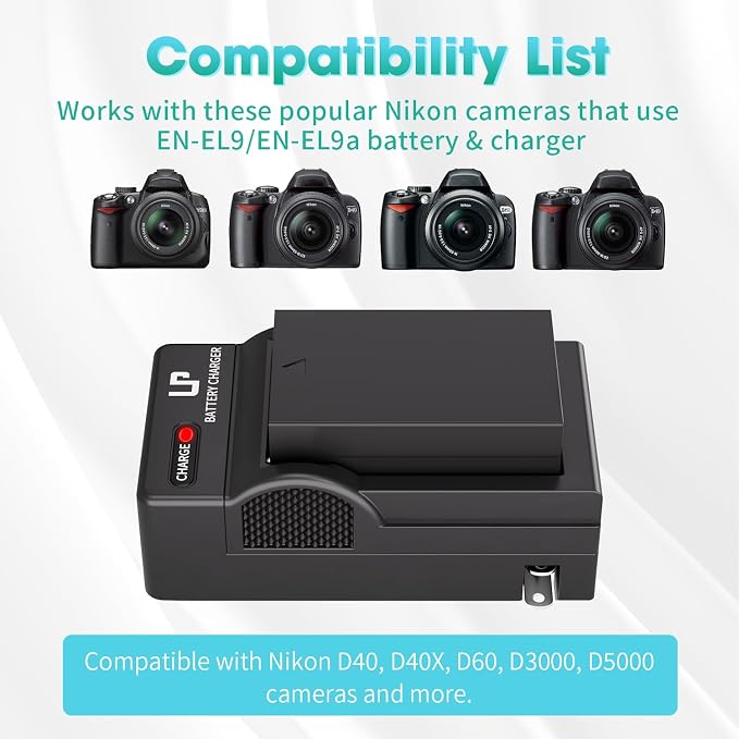 EN-EL9 EN EL9a Battery Charger Pack, LP Charger Pack Compatible - Image 4