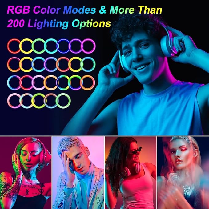 10.3" Ring Light with Tripod and Phone iPad Holder, Selfie Ring Light with 51 - Image 3