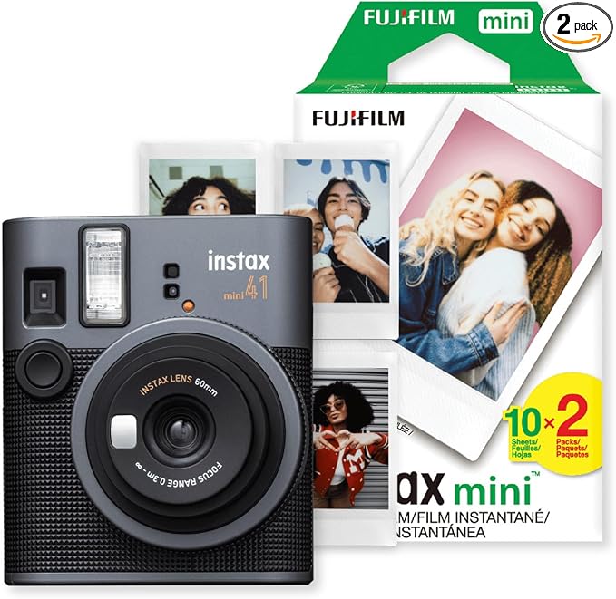 Fujifilm Instax Mini 41 Black Instant Camera by FUJIFILM
