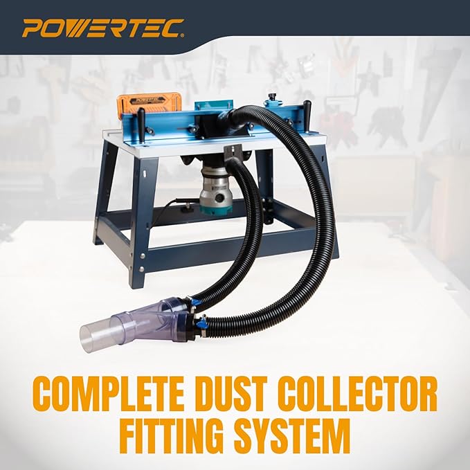 POWERTEC Dust Collector Fittings, Router Table Dust Collection System w/Y - Image 4