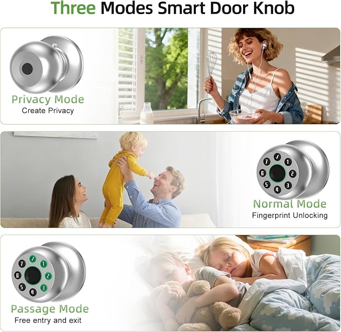 Fingerprint Door Knob, Smart Door Knob, Biometric Door Knob - Image 4