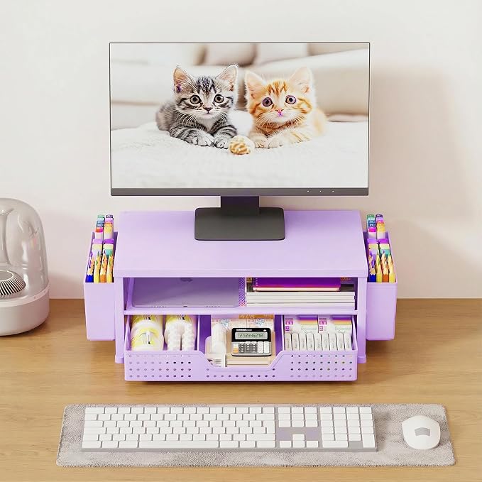 OPNICE Desk Organizers and Accessories, 2-Tier Computer Monitor Stand Riser - Image 5