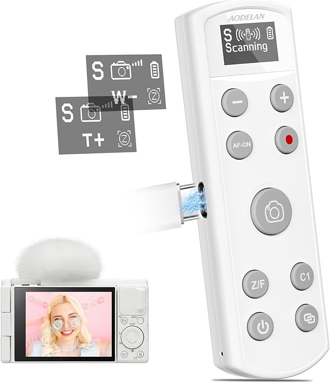 Remote Control for Sony Camera, USB-C Rechargeable Wireless Shutter Release by AODELAN