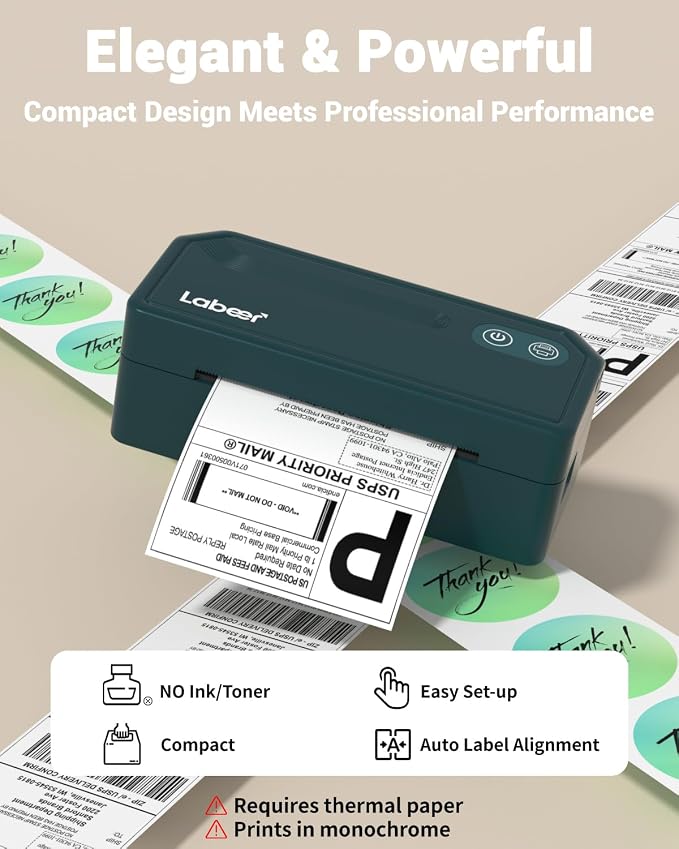 Labeer Bluetooth Thermal Shipping Label Printer, Wireless 4x6 Label Printer - Image 4