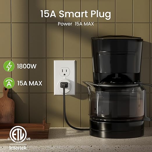 GHome Smart Plug Matter 15A, WiFi Smart Plugs Compatible - Image 6