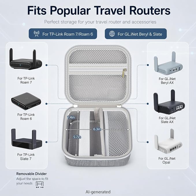 Case Compatible with TP-Link BE3600 Wi-Fi 7 |6 Portable Travel Router - Image 3
