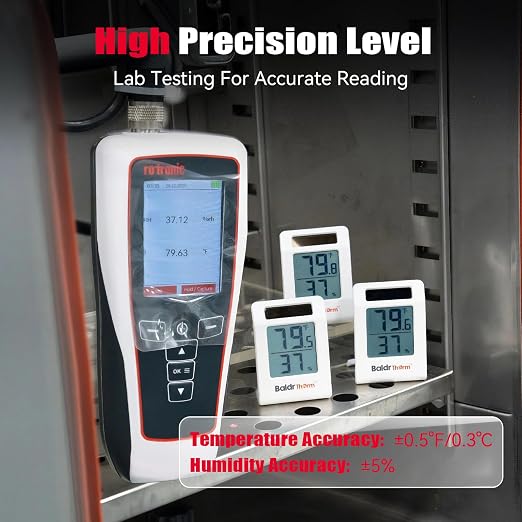 BaldrTherm Humidity Thermometer Meters, Solar-Powered Indoor Temperature Sensor - Image 3