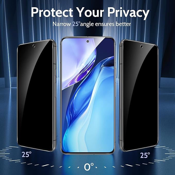 3 Pack for Google Pixel 9 / Pixel 9 Pro Privacy Screen Protector, Fingerprint - Image 2