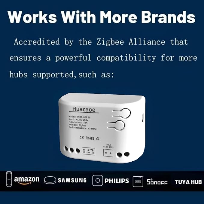 Zigbee 1CH AC 85-250V USB 5V Relay Smart Switch Module, Wireless APP Remote - Image 9
