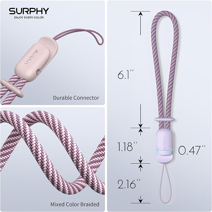 SURPHY 2 Pack Phone Lanyard for Cellphone Case, Phone Wrist Strap for Case - Image 5