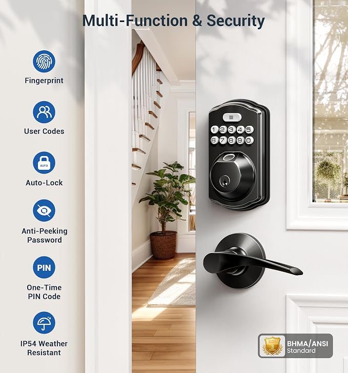 Veise Fingerprint Door Lock - Image 5