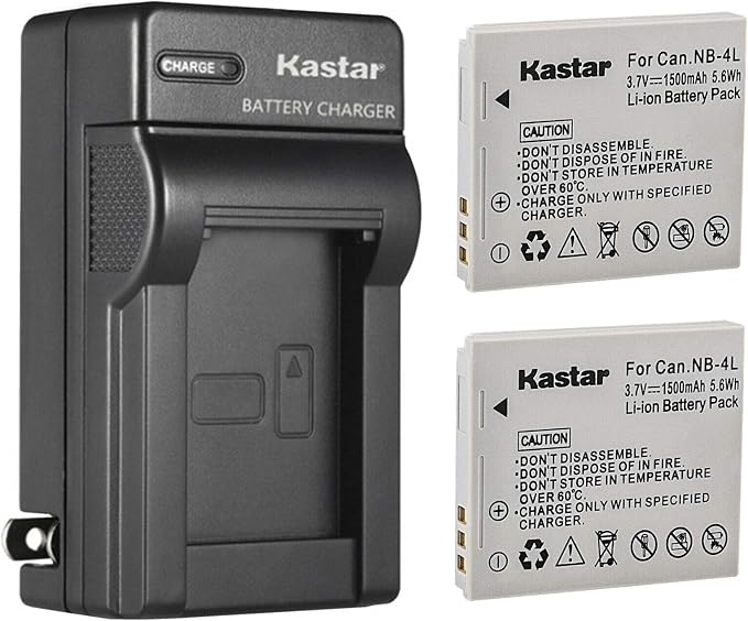 Kastar 2-Pack Battery and AC Wall Charger Replacement by Kastar