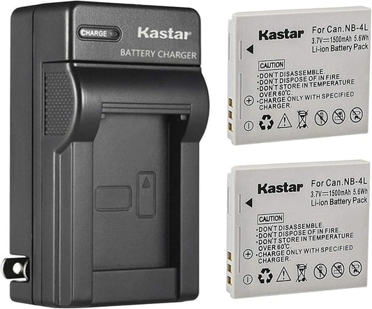 Kastar 2-Pack Battery and AC Wall Charger Replacement by Kastar