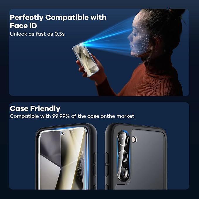 AACL 3-Pack for Samsung Galaxy S24 Plus Screen Protector Tempered Glass - Image 6
