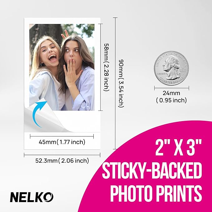 Nelko Photo Printer, 2x3 Portable Wireless Smartphone Printer, PP01 Mini Color - Image 3