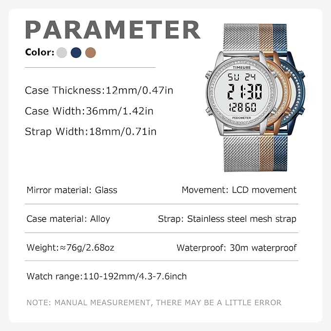 Women's Step Counter Pedometer Watch - Image 8