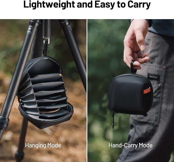 PGYTECH Hard Lens Filter Pouch Up to 100mm, 7 Pockets Camera Filter Bag - Image 3