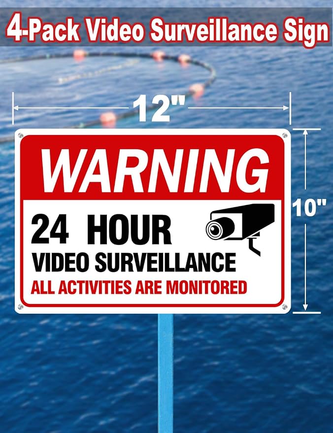 Video Surveillance Sign, Reflective and Waterproof Material 24 Hour - Image 7