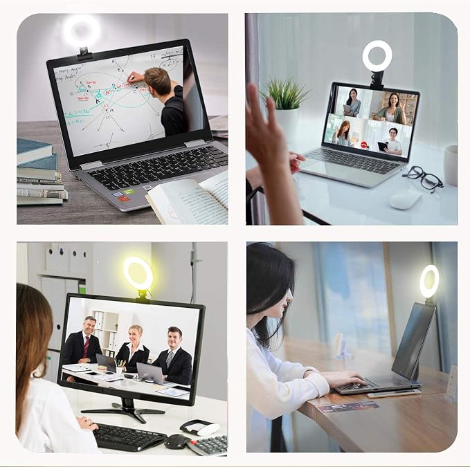 Selfila Ring Light 5 Inch USB Portable, 3200K-6500K Dimmable LED Clip on - Image 3