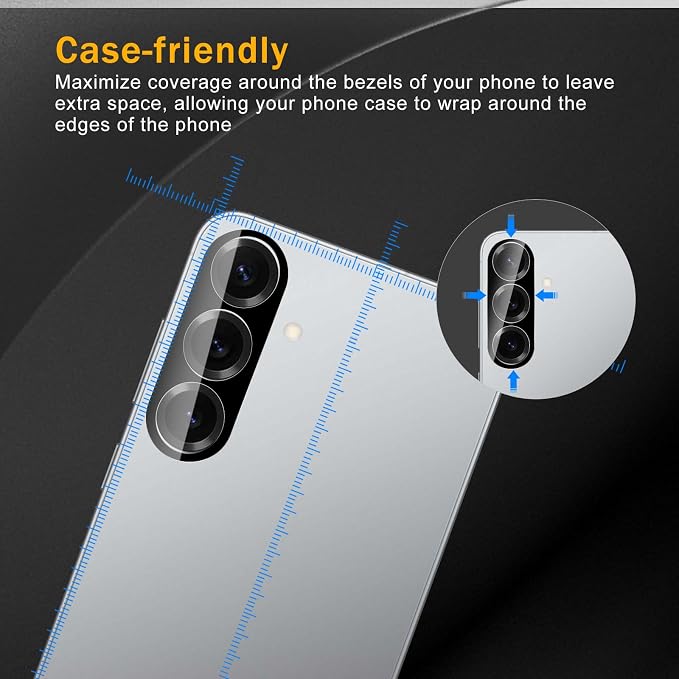 3 Pack Camera Lens Protector for Samsung Galaxy S25 Plus, Tempered Glass - Image 3