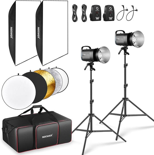 NEEWER 600Ws Studio Monolight Flash Light Kit: 2 Pack S101-300W PRO 5600K by Neewer
