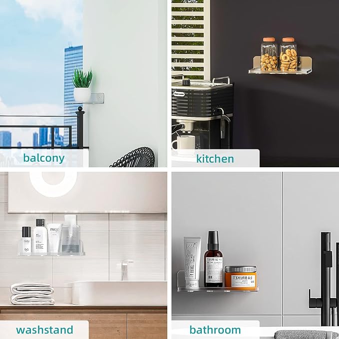 Wall Mount Floating Shelves for 2 Pcs Security Camera Shelf Mini Speaker Other - Image 4