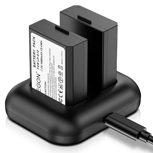 ENEGON LP-E10 Replacement Battery and Rapid Dual Charger by ENEGON
