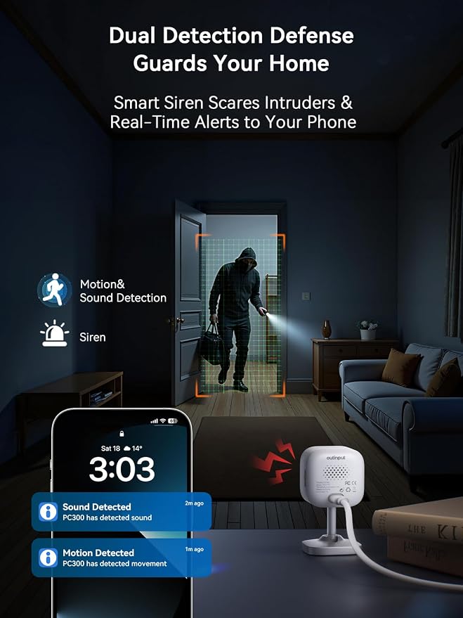 Outinput Indoor Security Camera, 2K WiFi Home Camera - Image 4