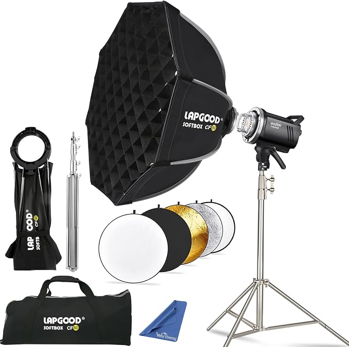 Godox MS300V 300W Studio Strobe Light Kit, 2.4G Bowens Mount Photography Light by GODOX