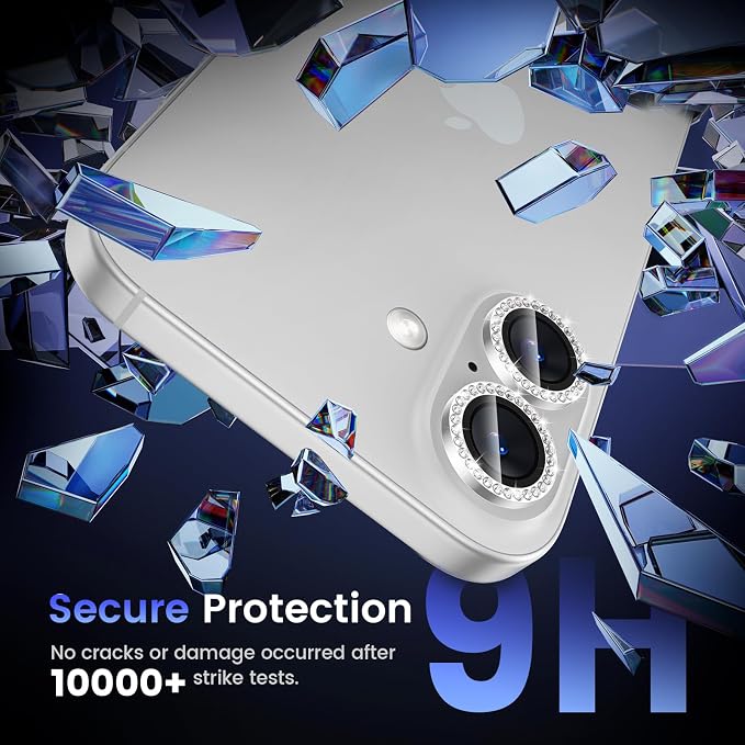 Tensea for iPhone 16 / iPhone 16 Plus Camera Lens Protector, 9H Tempered Glass - Image 5