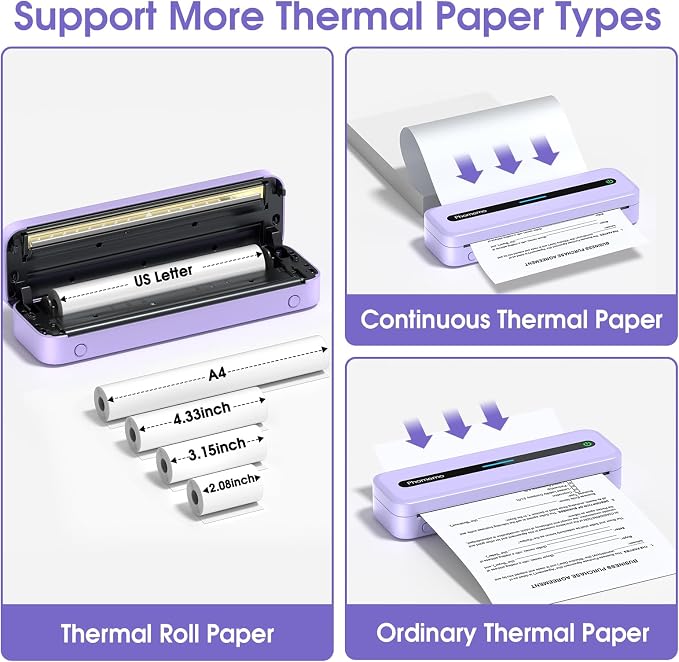 Phomemo Portable Thermal Printer, M832 Inkless Mobile Printer - Image 6