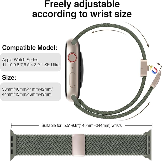 Braided Stretchy Band Compatible - Image 2