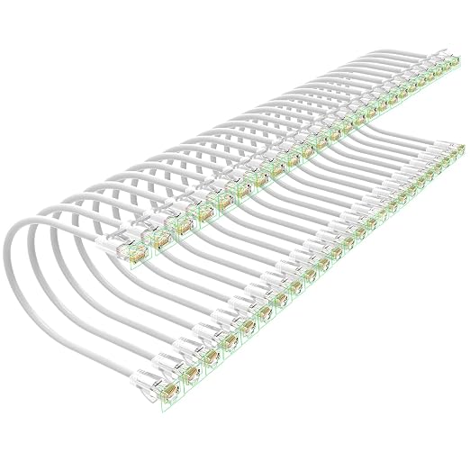 Cat 6 Patch Cables 2 feet, Slim Cat6a Ethernet Patch Cable 10Gbps 550Mhz by Unknown