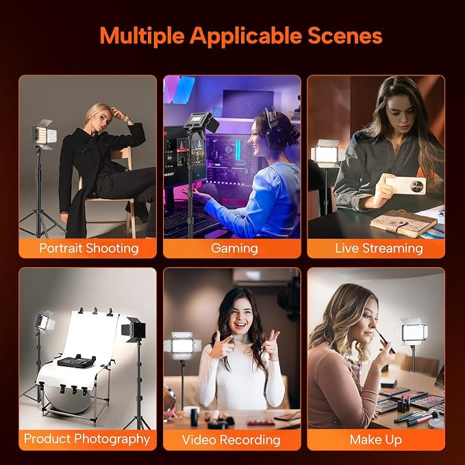 2 Pack LED Video Photography Lighting Kit - Image 9