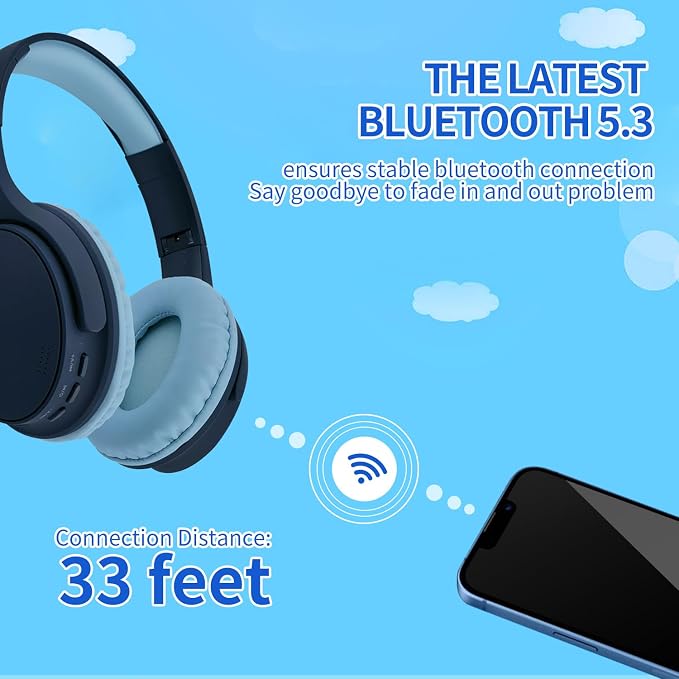 Kids Wireless Headphones, Over Ear Isolation Headphone Foldable - Image 5
