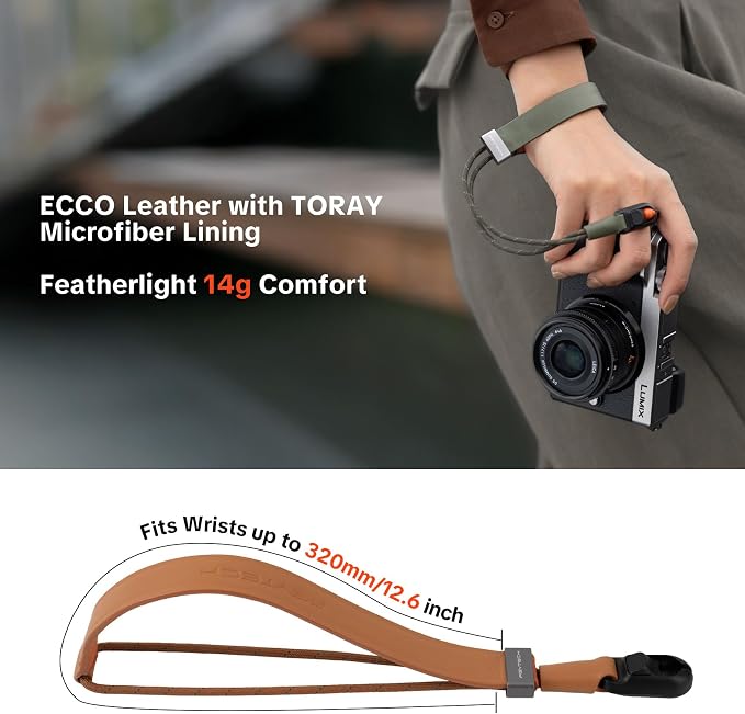 PGYTECH Camera Wrist Strap Slim Vintage Style, Adjustable Quick Release - Image 2