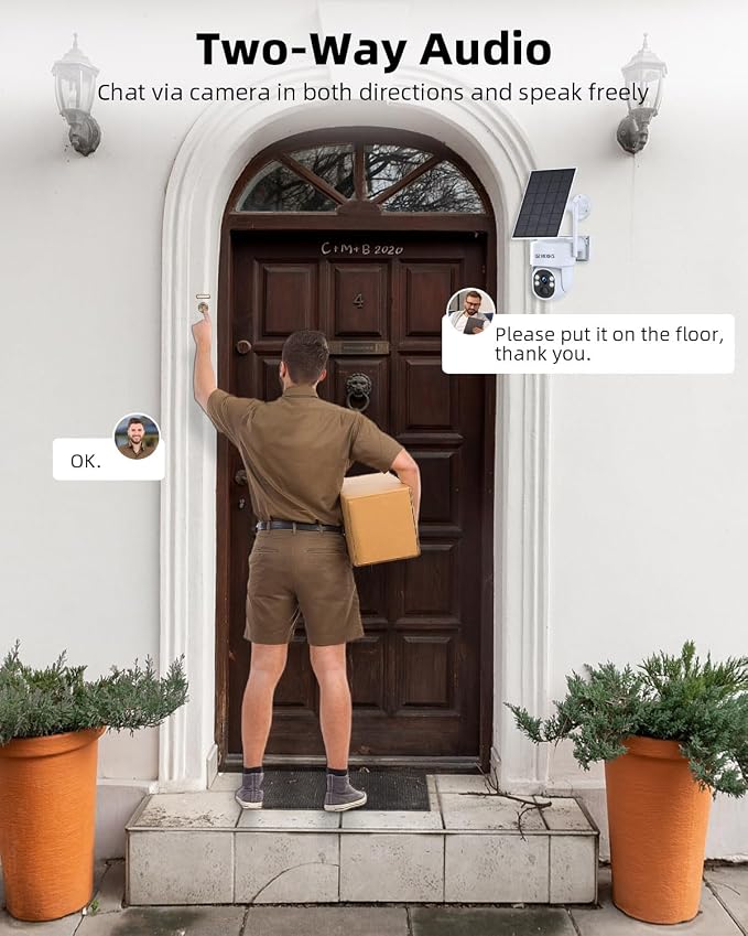 Solar Security Cameras Wireless Outdoor, 4MP FHD Battery Powered Home Security - Image 5