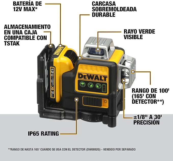 DEWALT 12V MAX Line Laser, 3 X 360, 100-Feet - Image 3