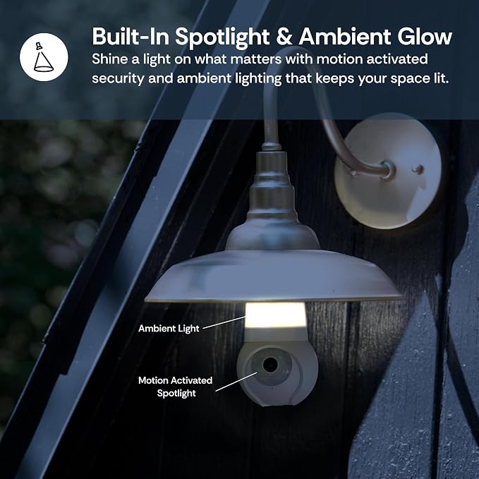 Luna Light Bulb Security Cameras Wireless Outdoor Indoor, 360° Pan Tilt - Image 3
