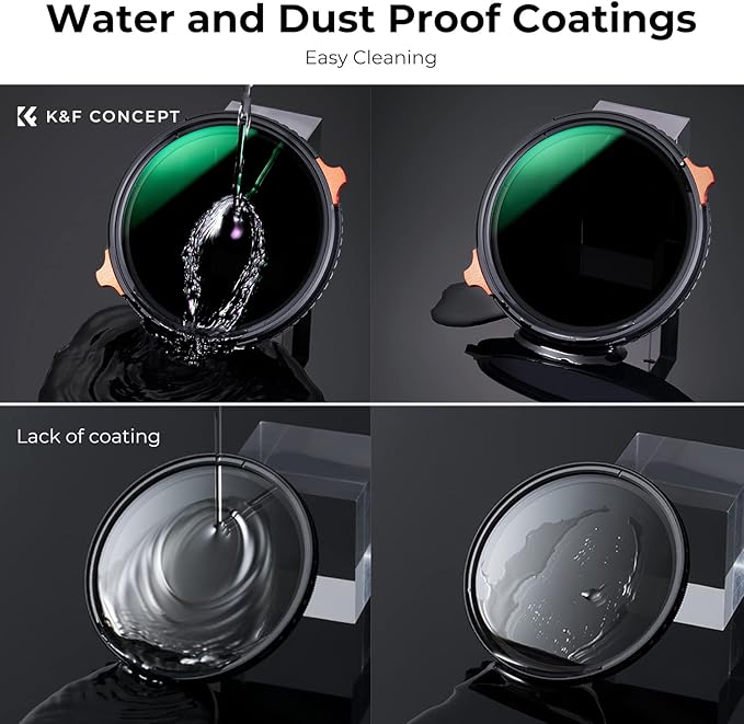 K&F CONCEPT 58mm ND4-64 ND Lens Filter Variable & CPL Polarizers Filter 2-in-1 - Image 7