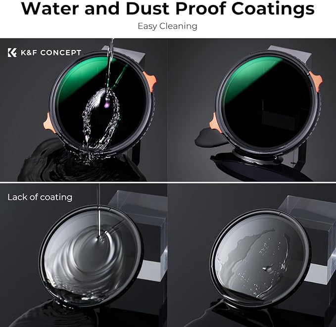 K&F CONCEPT 46mm ND4-64 ND Lens Filter Variable & CPL Polarizers Filter 2-in-1 - Image 7