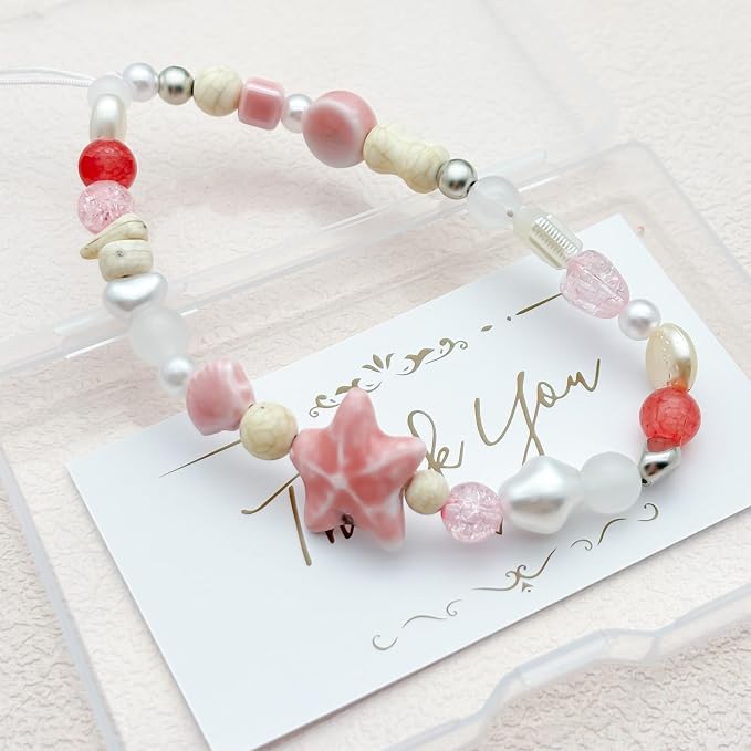 Beaded Camera Wrist Strap Cute Digital Camera Charm Lanyard Phone Chain - Image 3