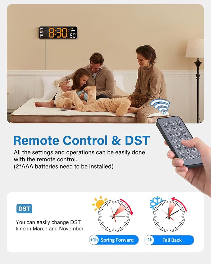 Digital Wall Clock, Digital Clock Large Display - Image 7